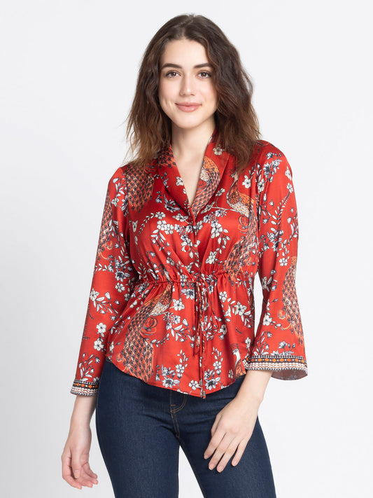 Moniq Cinched Shirt Jacket from Shaye , Shirt for women