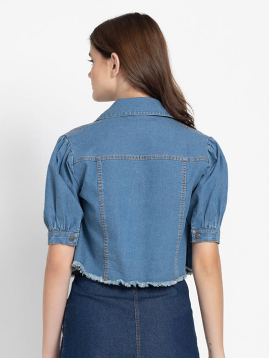 Denim Crop Shirt from Shaye , Shirt for women