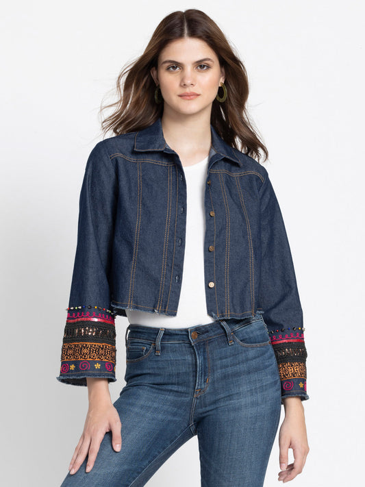 Denise Denim crop shirt from Shaye , Shirt for women