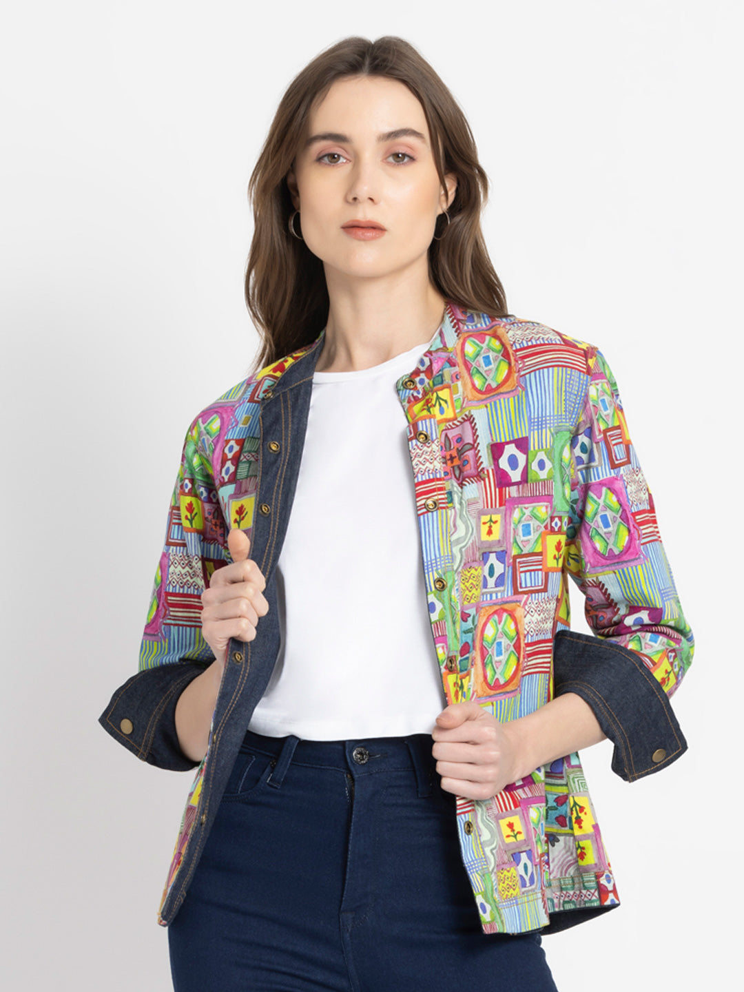 Scandi Reversible Denim Jacket from Shaye India , Jacket for women