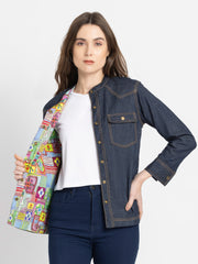 Scandi Reversible Denim Jacket from Shaye India , Jacket for women