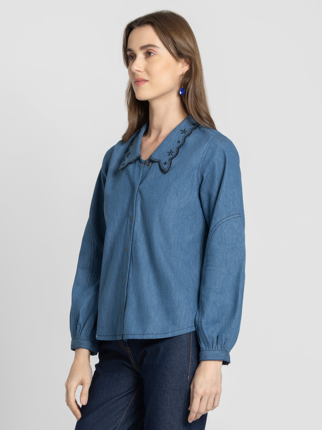 Hampton Denim Shirt from Shaye India , Shirts for women