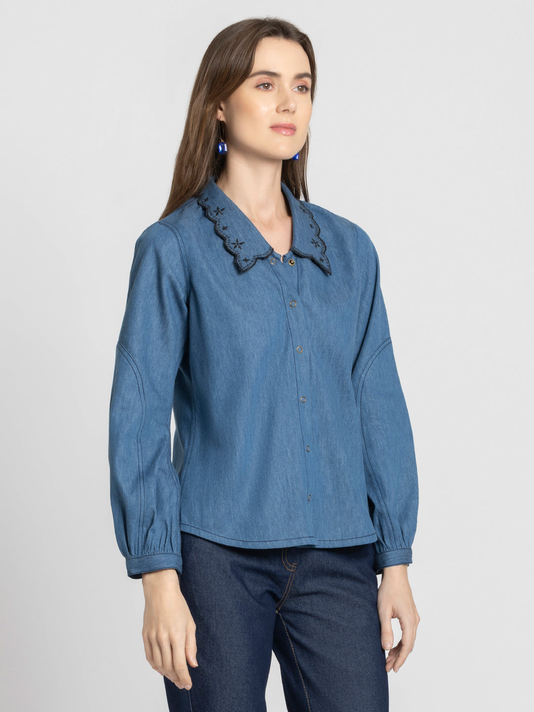 Hampton Denim Shirt from Shaye India , Shirts for women