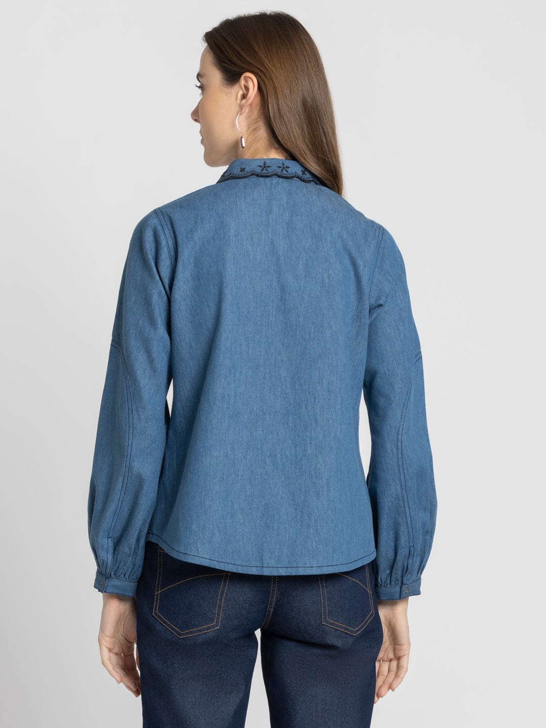 Hampton Denim Shirt from Shaye India , Shirts for women