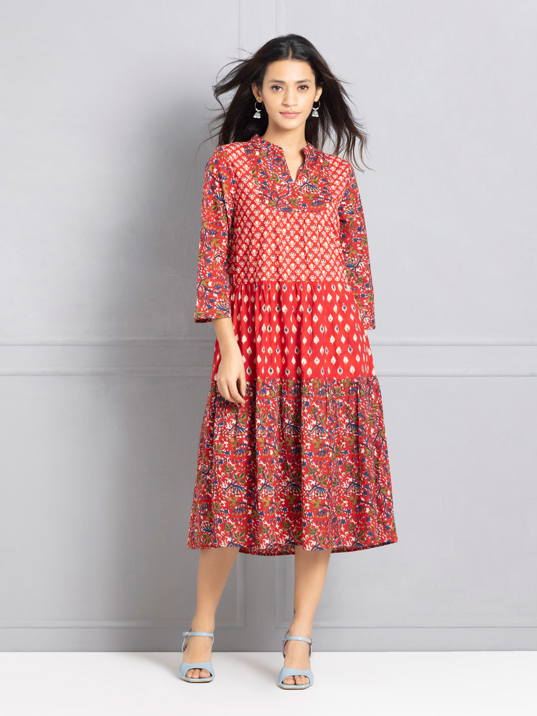 Maroon Printed Ethnic Dress from Shaye , Dress for women