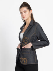 Sasha Denim Blazer from Shaye , for women