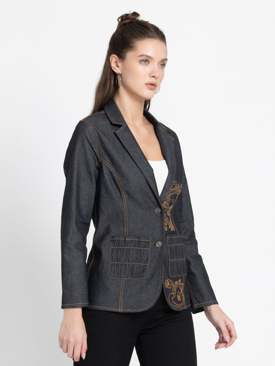 Sasha Denim Blazer from Shaye , for women