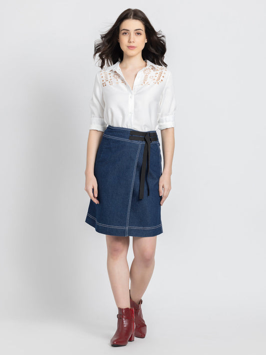 Astral Denim Skirt from Shaye , Skirt for women