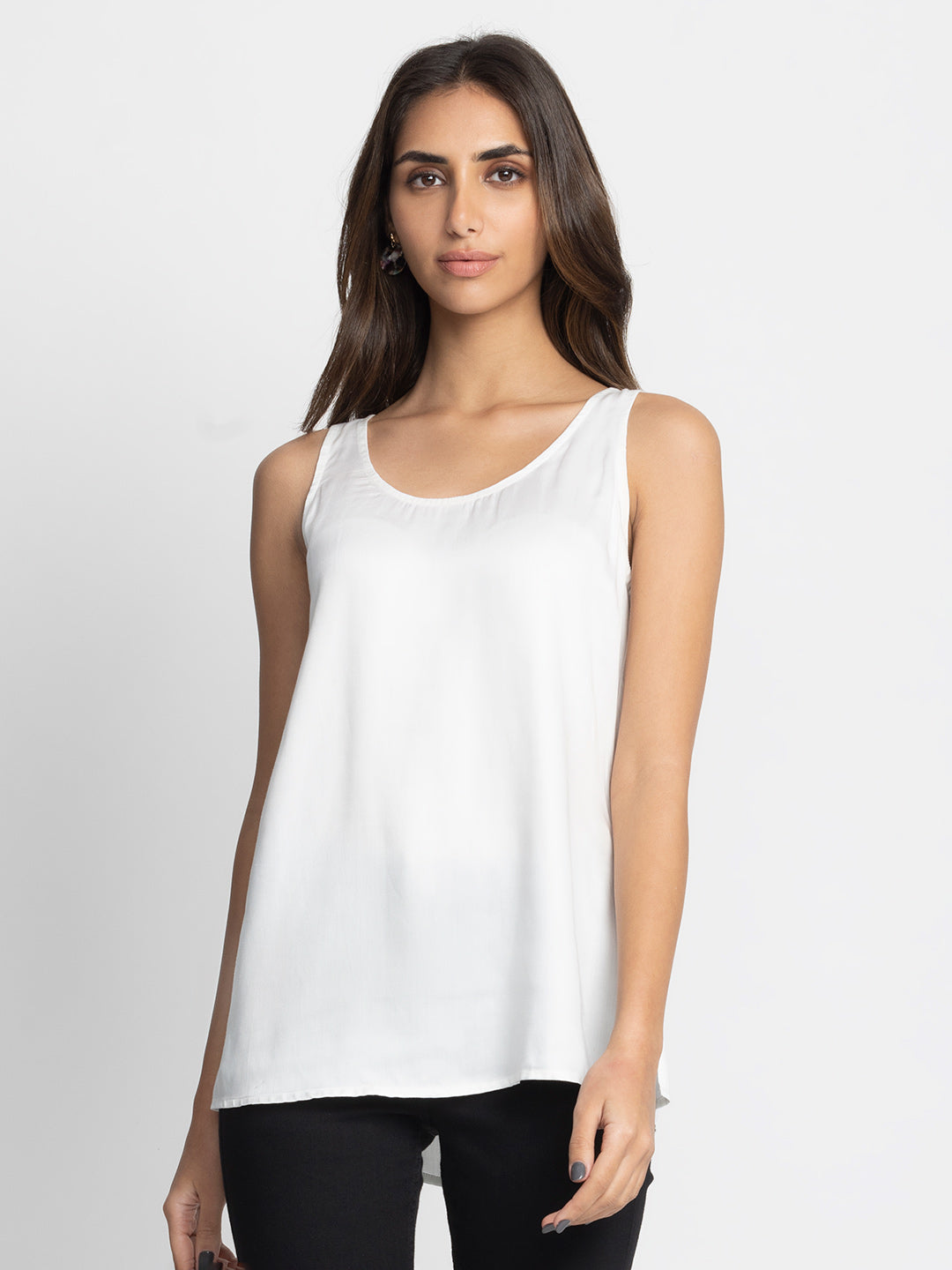 White Keyhole Tank Top from Shaye , Top for women